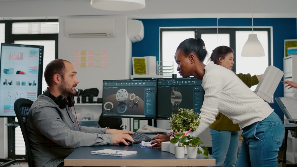 african project manager coming technician designer discussing about ideas inovate motor protot min