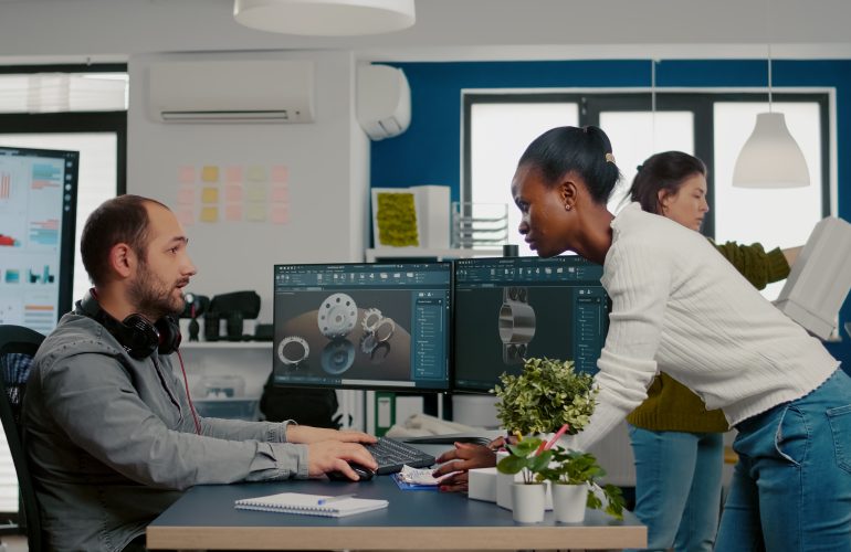 african project manager coming technician designer discussing about ideas inovate motor protot min(2)